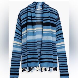 Autumn Cashmere striped throw with tassel